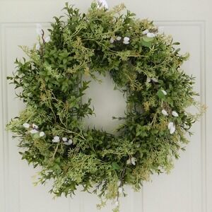 Year Round Greenery Wreath with Willow Branches Spring Wreath Mossy